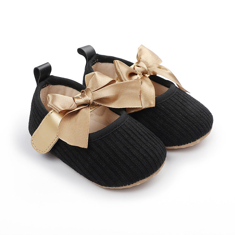 0-1 Years Old Bowknot Comfortable Baby's Shoes Velcro Super Soft Newborn Shoes Baby Shoes Toddler Shoes