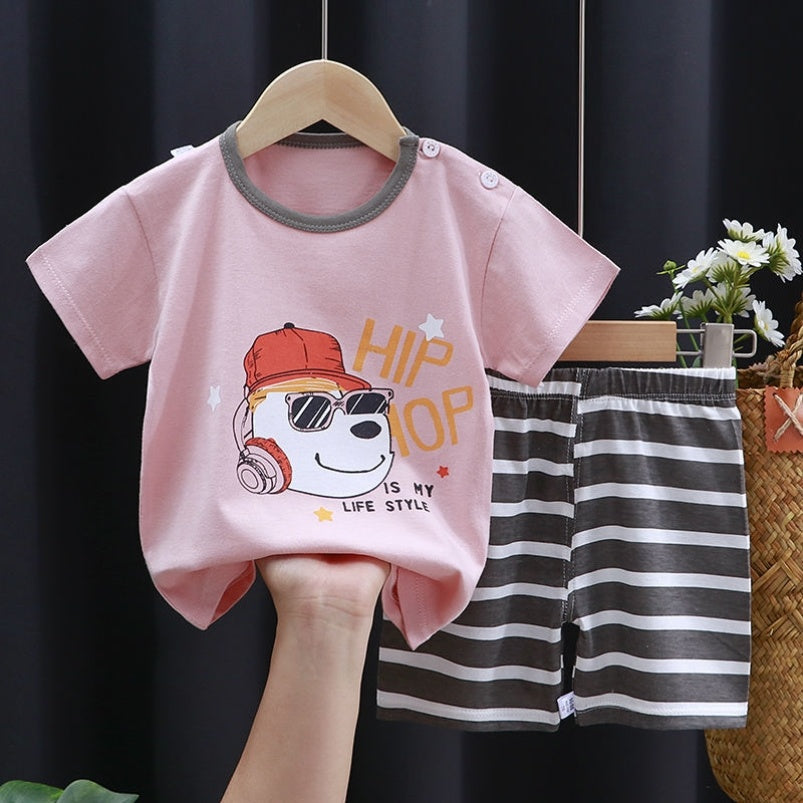 Fashion Cute Cotton Baby Clothes Shorts Suit