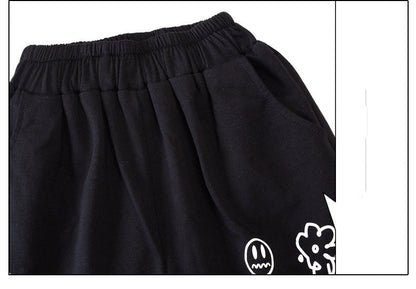 Boys' Suit New Summer Medium And Large Children Boys' Short Sleeve Sports Trendy Internet Celebrity Fashion Brand