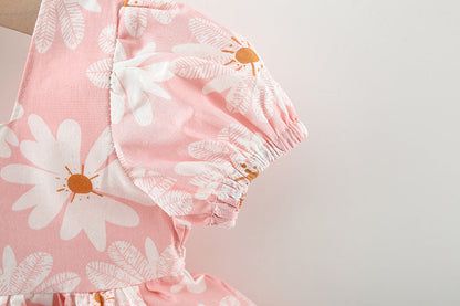 Fashion Girls Full Of Chrysanthemum Dress