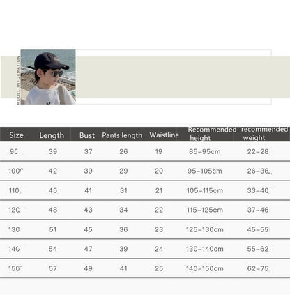 Children's Cotton Suit Summer New Boys And Girls Printed Short-sleeved T-shirt Baby Shorts Two-piece Set