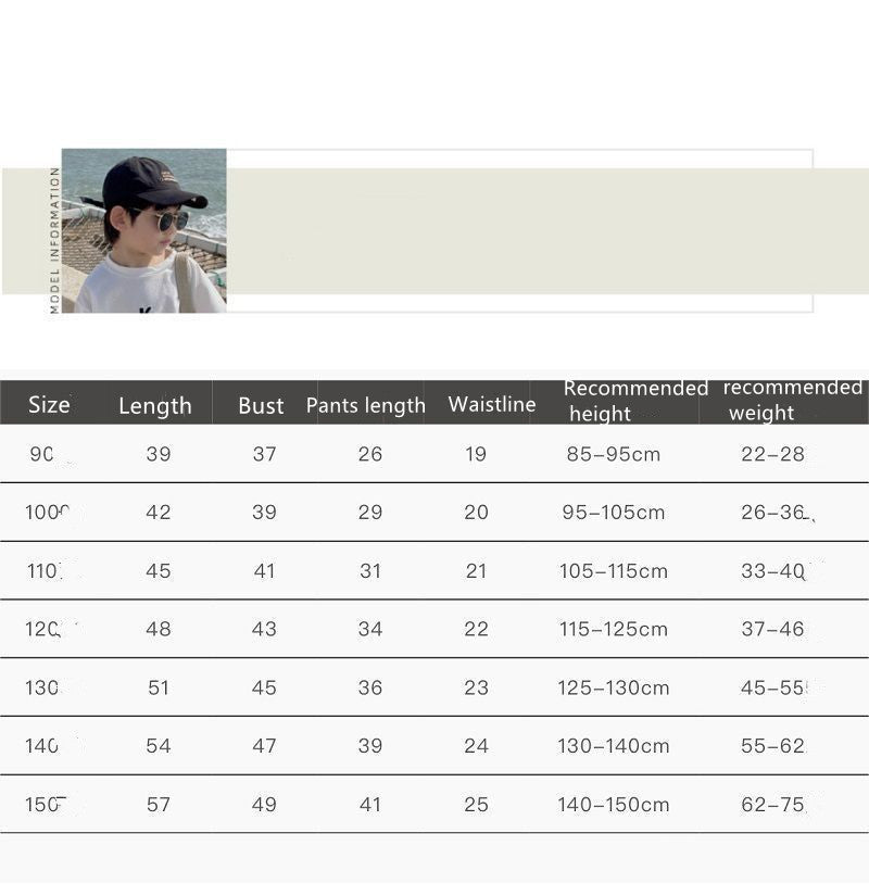 Children's Cotton Suit Summer New Boys And Girls Printed Short-sleeved T-shirt Baby Shorts Two-piece Set