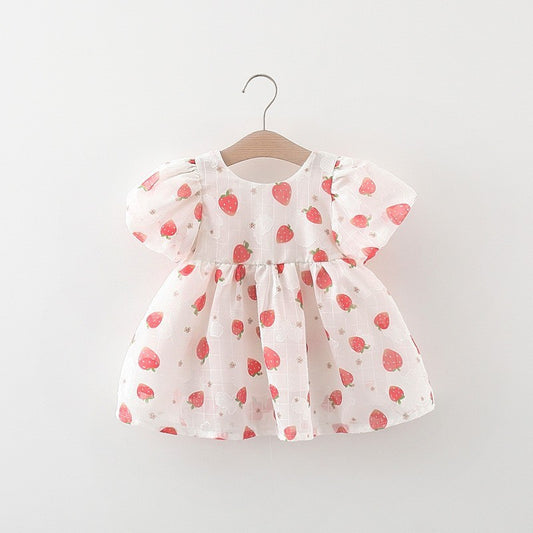 Children's Summer New Baby Girl Puff Sleeve Dress