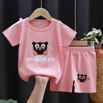 Fashion Cute Cotton Baby Clothes Shorts Suit