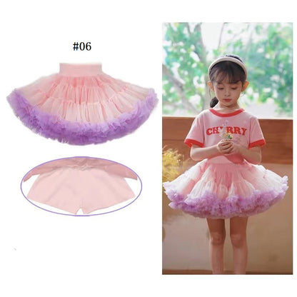 Girls summer hot style skirt children's tutu skirt mesh skirt cake (Pre Order)