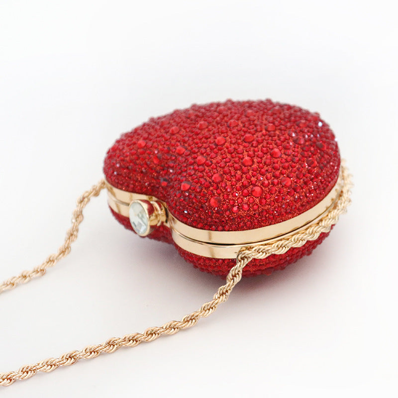 Women's Diamond Heart-shaped Shoulder Messenger Bag