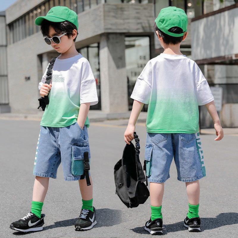 New Children's Summer Tide Clothes Handsome Boy Short Sleeves