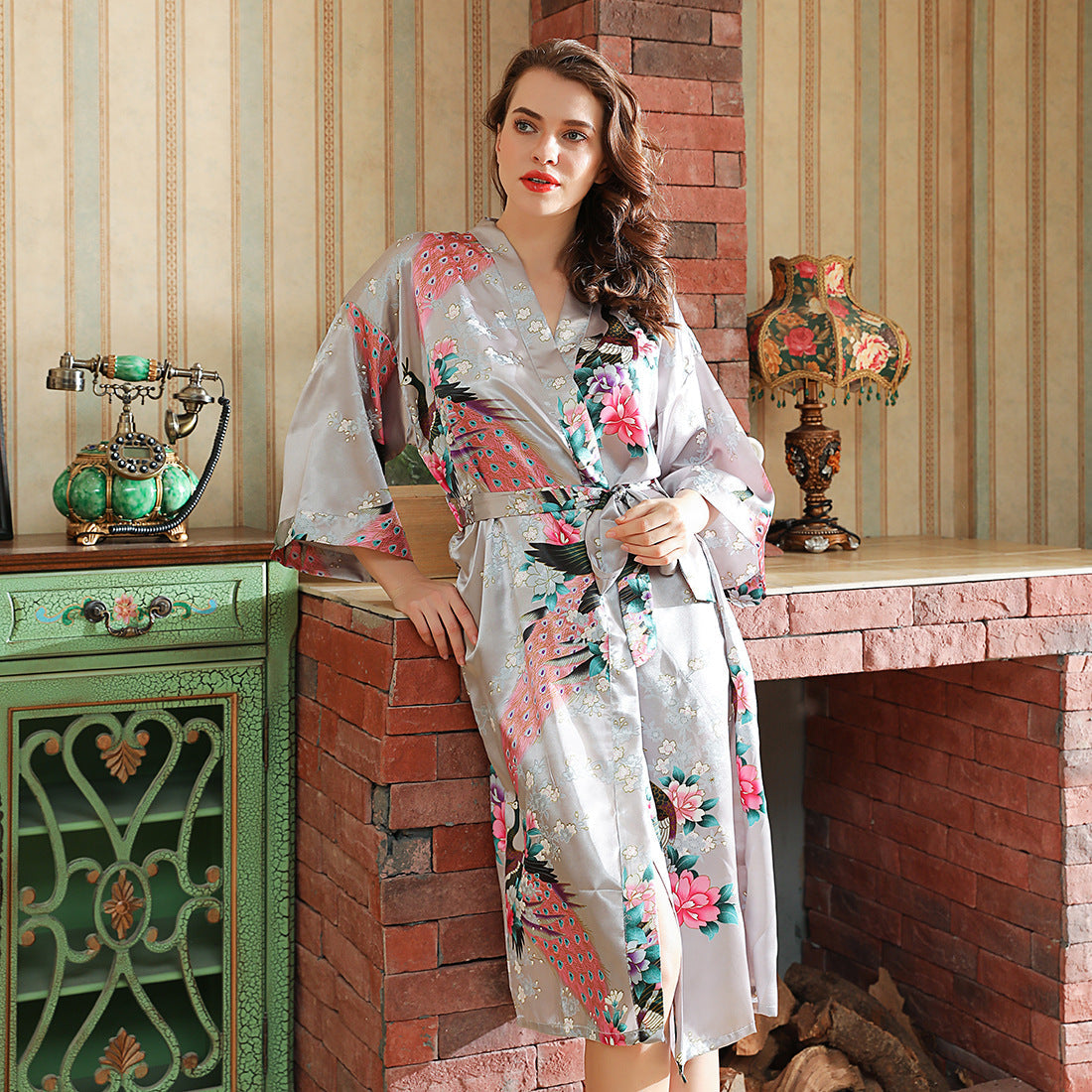 Peacock pattern pajamas