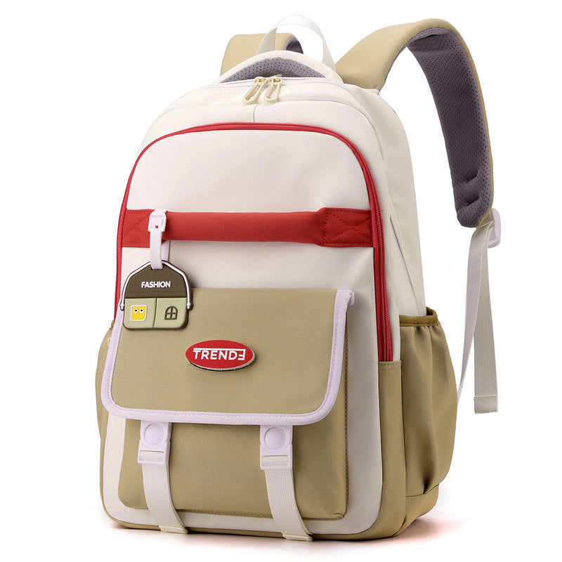 New Preppy Style Girls Casual Multicolor Lightweight Double-shoulder Backpack