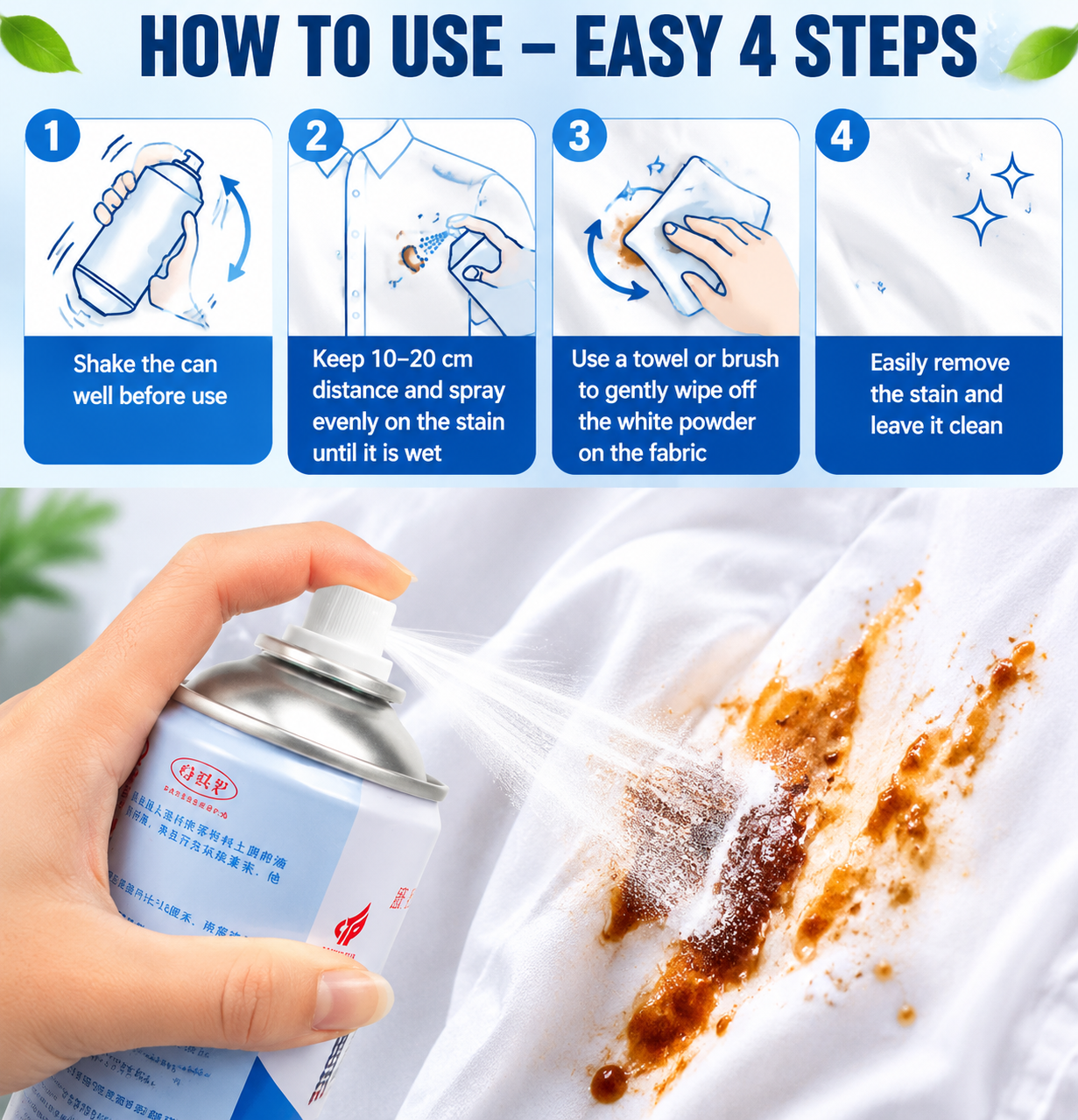 Great Clean King Stain Remover, Garment Factory Oil Stain Remover, One-Spray Cleaner, New Product for Accessories and Sewing Machines