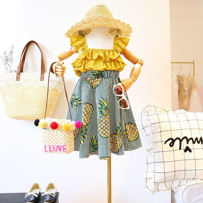 Girl's two-piece pineapple dress