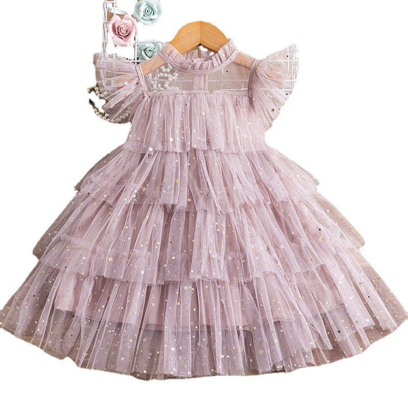 European And American Cake Net Yarn Tutu Skirt Children's Birthday Costume