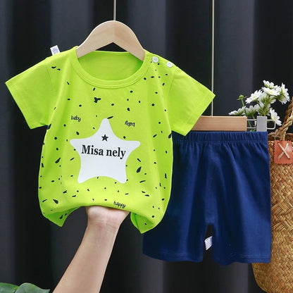 Fashion Cute Cotton Baby Clothes Shorts Suit