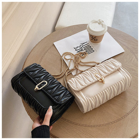 QUEENSHOW Luxury Brand Women Handbag New Fashion Chain Female Shoulder Bag High Quality Leather Designer Crossbody Bags Purses