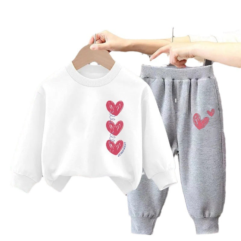 Children's Suit Girls' Sweater Two-piece Set (Available)