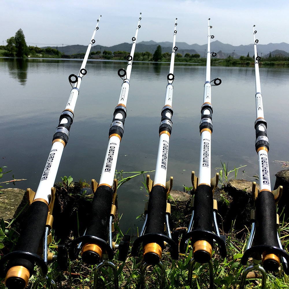 Fishing Rod Feeder Hard FRP Carbon Fiber Telescopic Fishing Rod Fishing Pole
