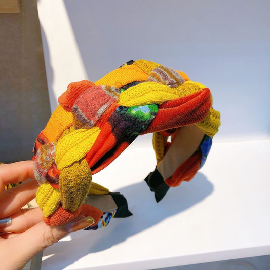 Hand-woven Braid Retro Simple Wide Headband