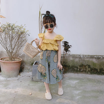 Girl's two-piece pineapple dress