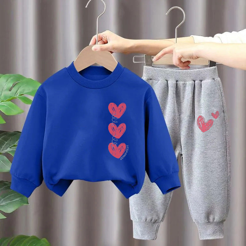 Children's Suit Girls' Sweater Two-piece Set (Available)