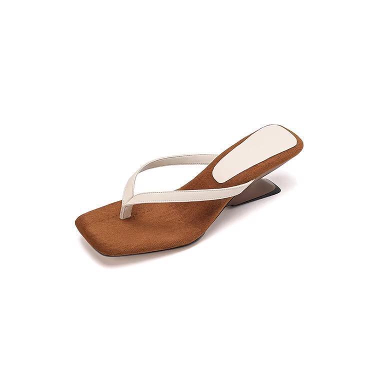 Simple Color Matching Wedge Flip-flops Female Summer (Available)
