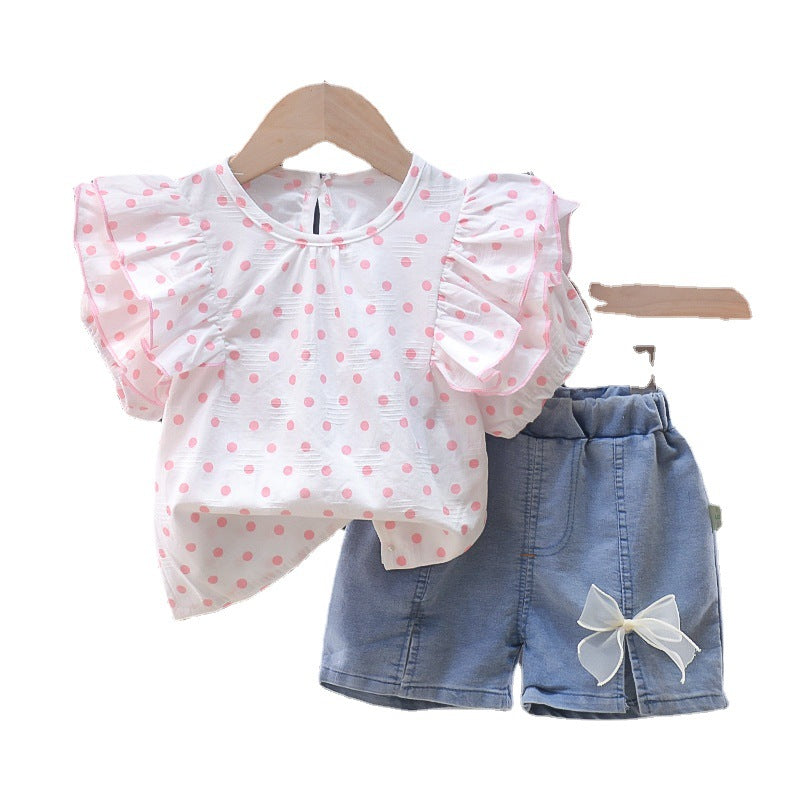 Children's Suit Women's Polka Dot Ruffles (available)