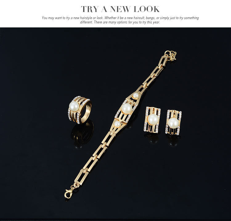 Personalized Fashion Jewelry Set Alloy Necklace Four-piece Set (Available)