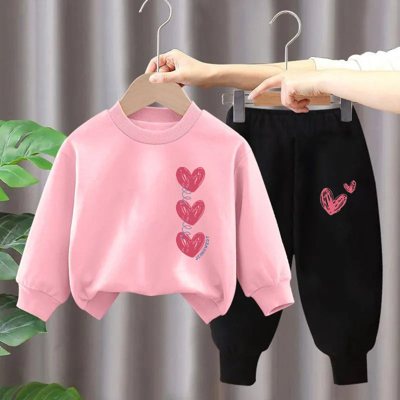Children's Suit Girls' Sweater Two-piece Set (Available)