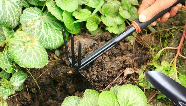 5-Piece Garden Tool Set: Shovel, Pruner, Hoe, Rake – Essential Gardening Kit