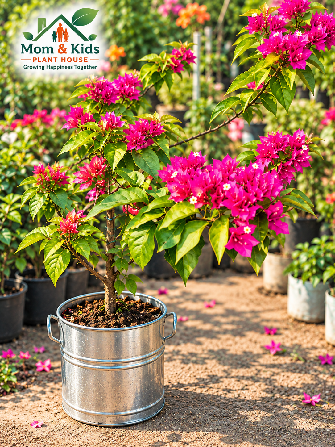 বাগানবিলাস (Bougainvillea)- Big Size Plant Including Growing Media & Without Iron Drum