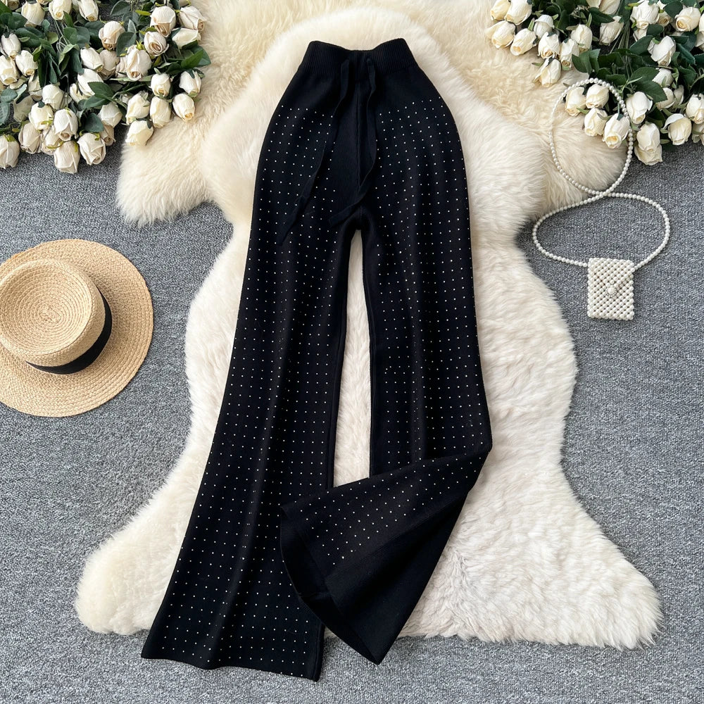 Winter Casual Pants Women Print High Elastic Waist Trousers Girls Outdoor Pants Wholesale