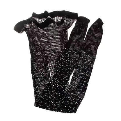 New Fashion Girls Tights Toddler Kids Baby Rhinestone Fishnet Tights Girls Children Mesh Stockings Hollow Out Pantyhose Fish Net