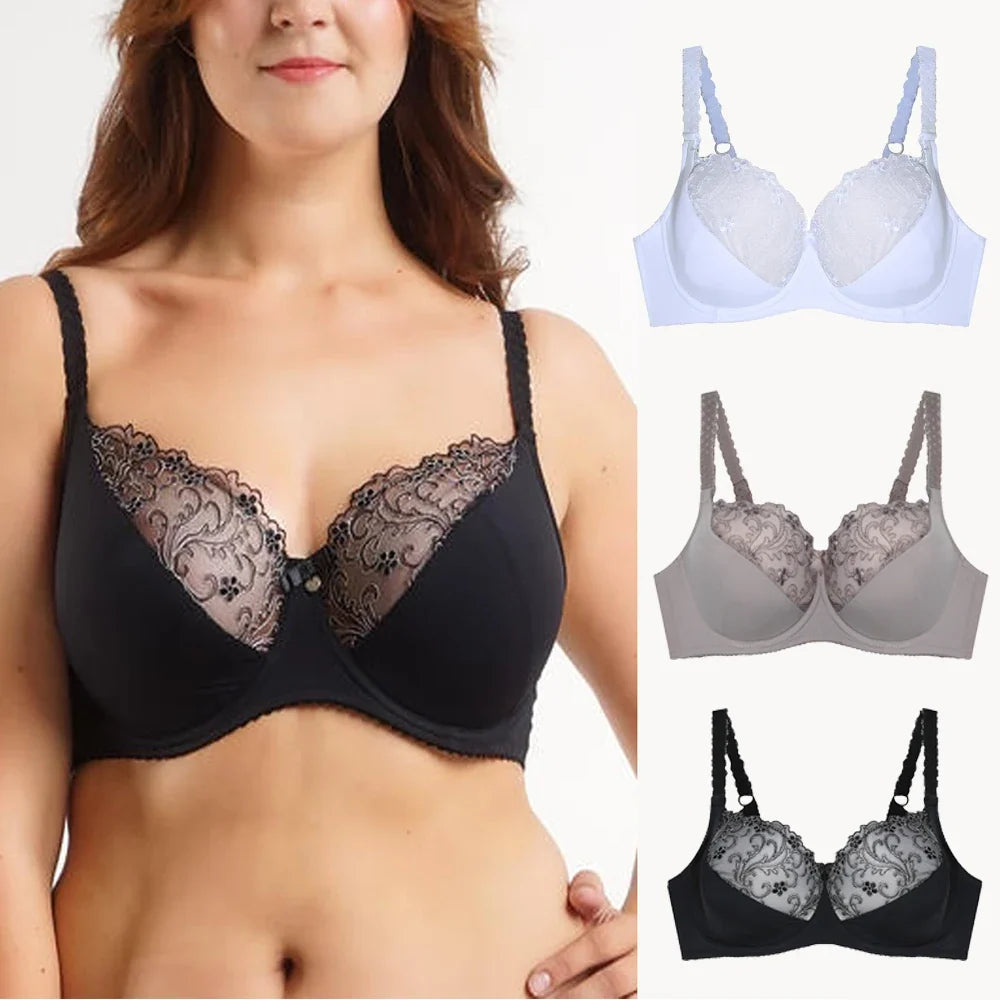 Push Up Bras for Women Sexy Elastic Comfortable Bralette Three Quarters(3/4 Cup) Lace High Quality Breathable Lingerie