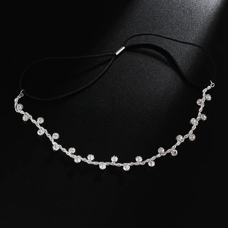 Women Hair Accessories Crystal Chain Charms Head Bands Women Jewelry Wedding Bridal Hair Jewelry H008