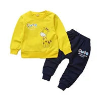Children's Sweater Sports Sets Boys Stand-Up Collar Letter Suit Spring Autumn New Kids Loose Fashion Casual 2 Piece 4-14Y