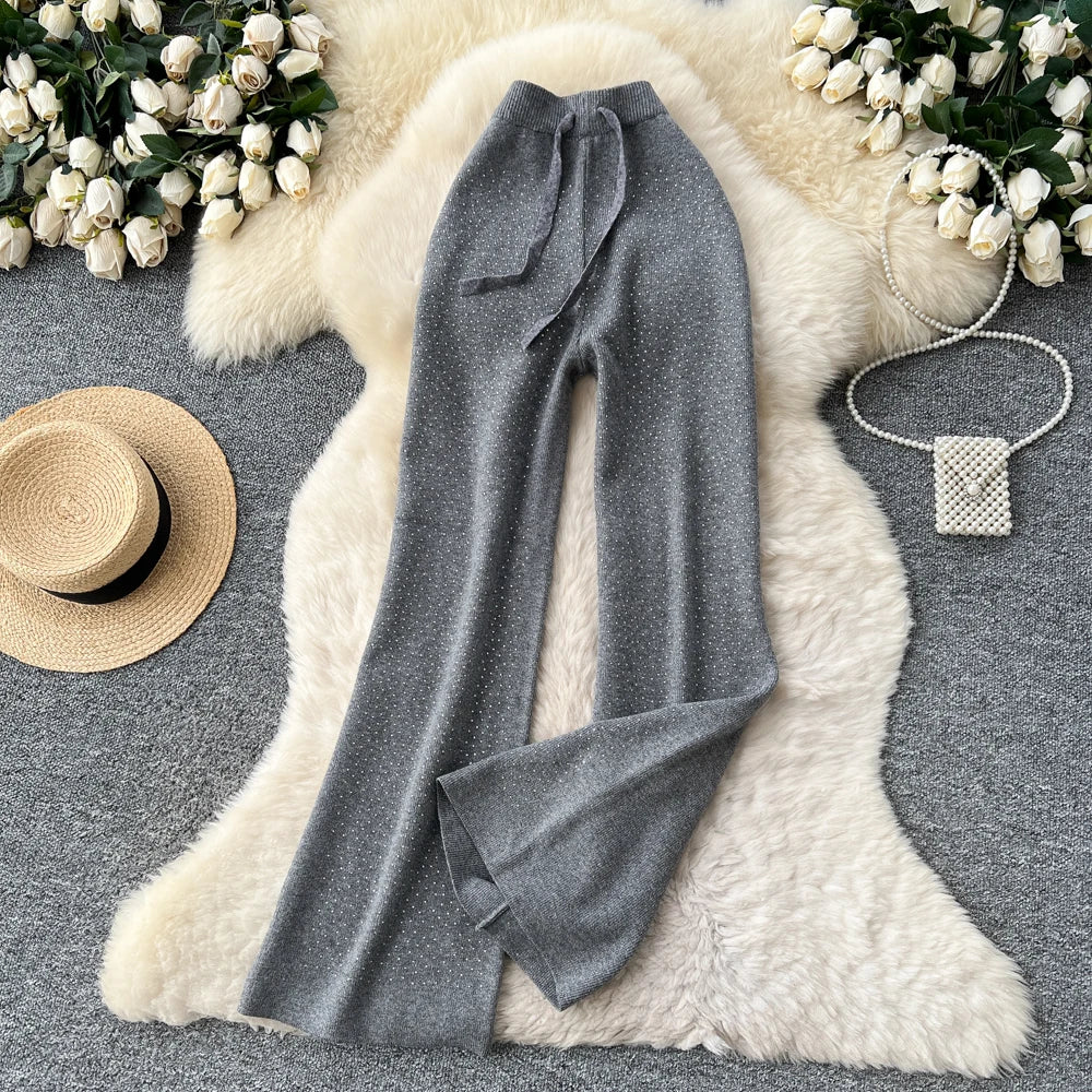 Winter Casual Pants Women Print High Elastic Waist Trousers Girls Outdoor Pants Wholesale