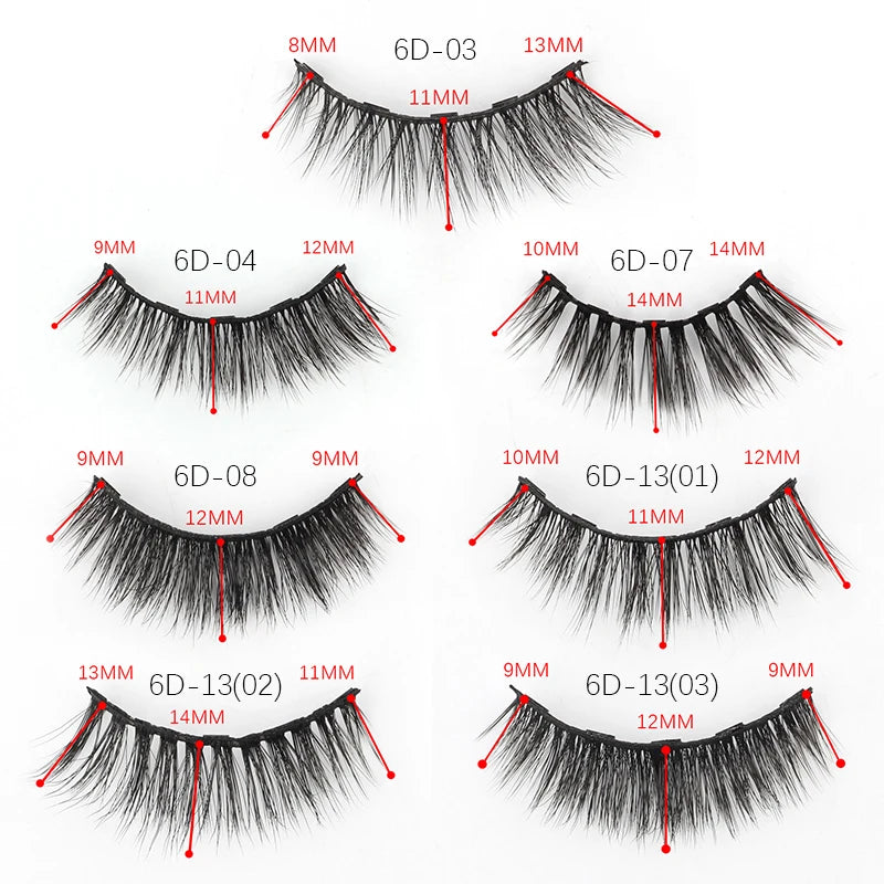 3 Pairs Magnetic Eyelashes Set Waterproof Liquid Eyeliner Tweezer Wispy False Eyelashes Dramatic 3D Mink Lashes Makeup Tools