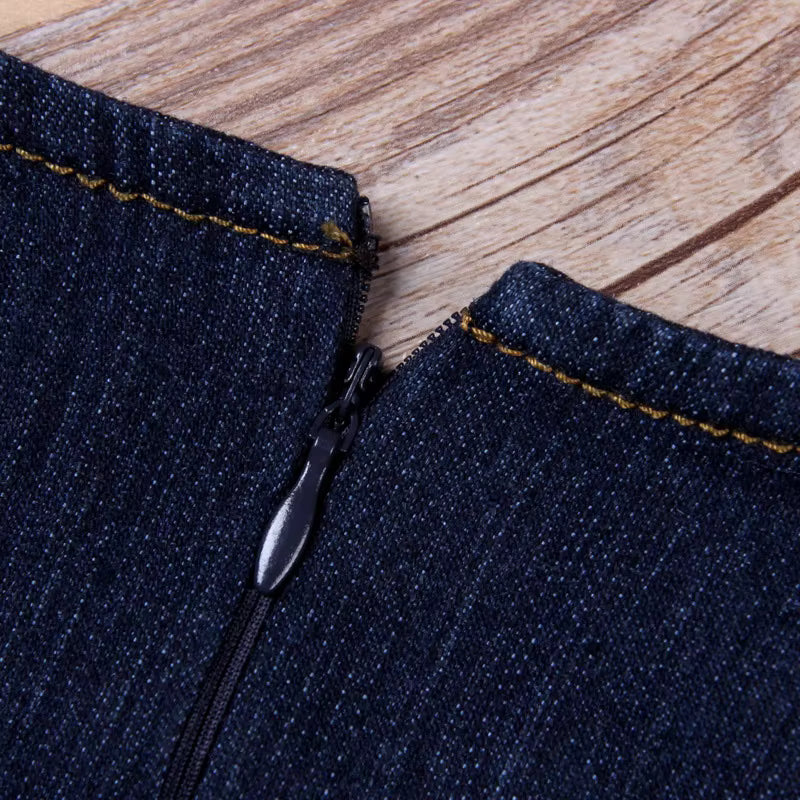 SUMMER KOREA FASHION KIDS GIRLS HOT SALE JEANS LAYERED DRESSES