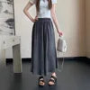 Fashionable & Versatile Plus Size Women's Wide Leg Pants Office Commuting Style High Waist Elastic Pants & Trousers