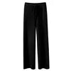 Women's Winter Fashion Knitted Loose Pants High Waist Drape Straight Wide Leg Casual Style Solid Pattern Wool Elastic Sweater