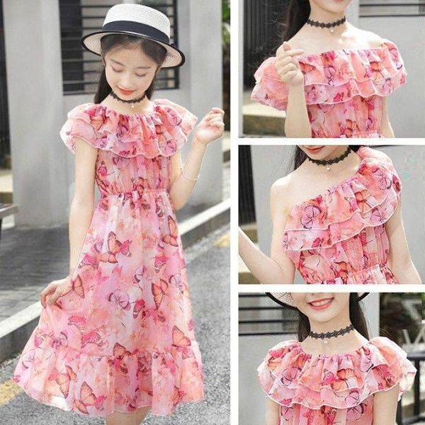 Girls Summer Fashion Flower Dress