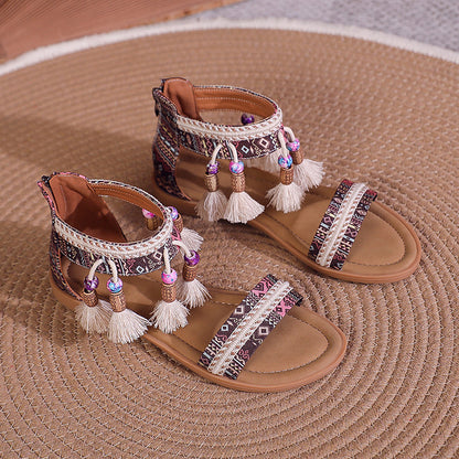 Bohemian flat sandals for women