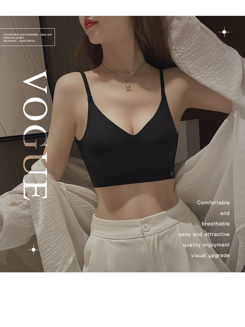 U-shaped beautiful back underwear for women with small chest gathered