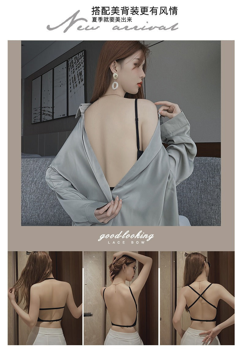 U-shaped beautiful back underwear for women with small chest gathered