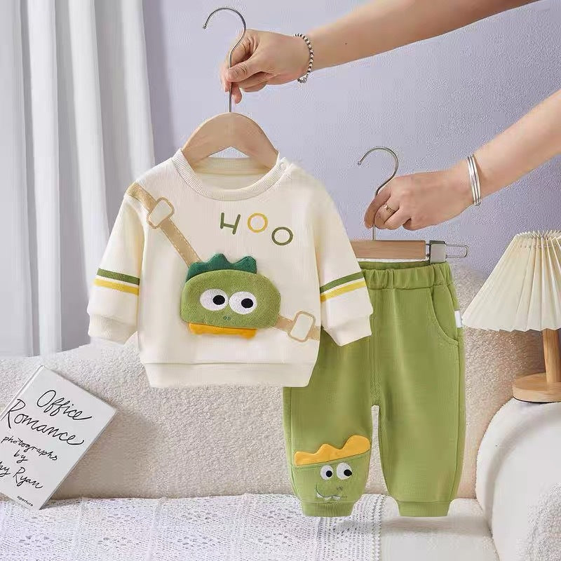 Boys' Suits, Autumn Clothing, 2026 New Style, Handsome Kidsren's Sweatshirts, Baby Pants, Spring and Autum Kidsren's Clothing, Baby Clothes