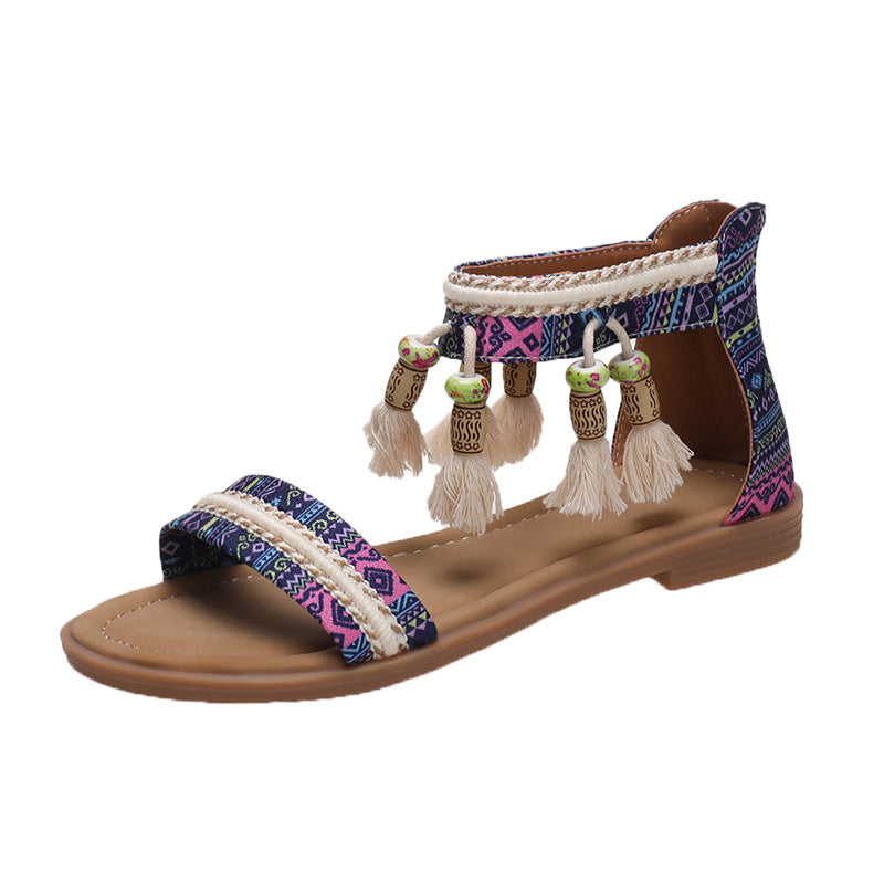Bohemian flat sandals for women