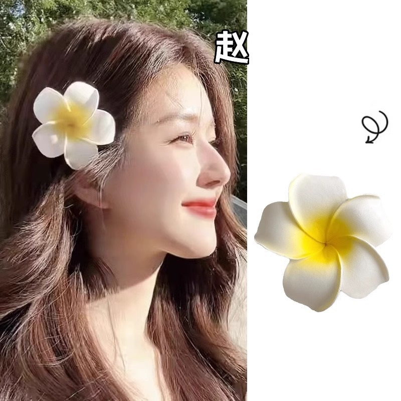 Dai costume seaside vacation plumeria hairpin travel photo headdress flower side clip small fairy hairpin