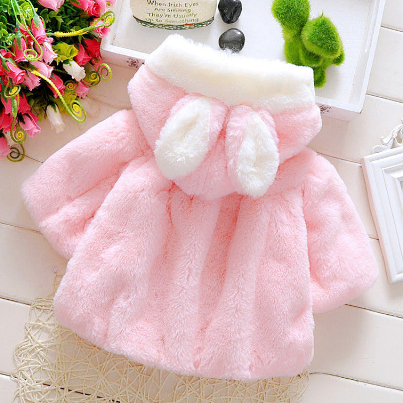 Winter new classic little rabbit shawl sweater jacket for girls (Available)