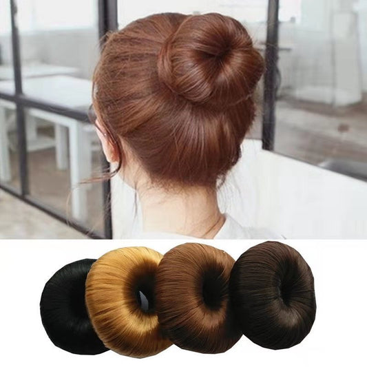 Korean headdress donut wig hair ring hair ring hair ball hair tools flower bud hair ring hair accessories