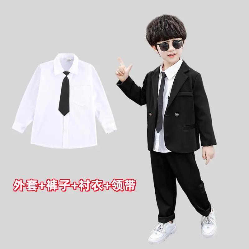 Boys' Suit suit Baby Autumn Western Style Korean Style Small Suit British Style Casual Handsome Flower Girl Host Dress