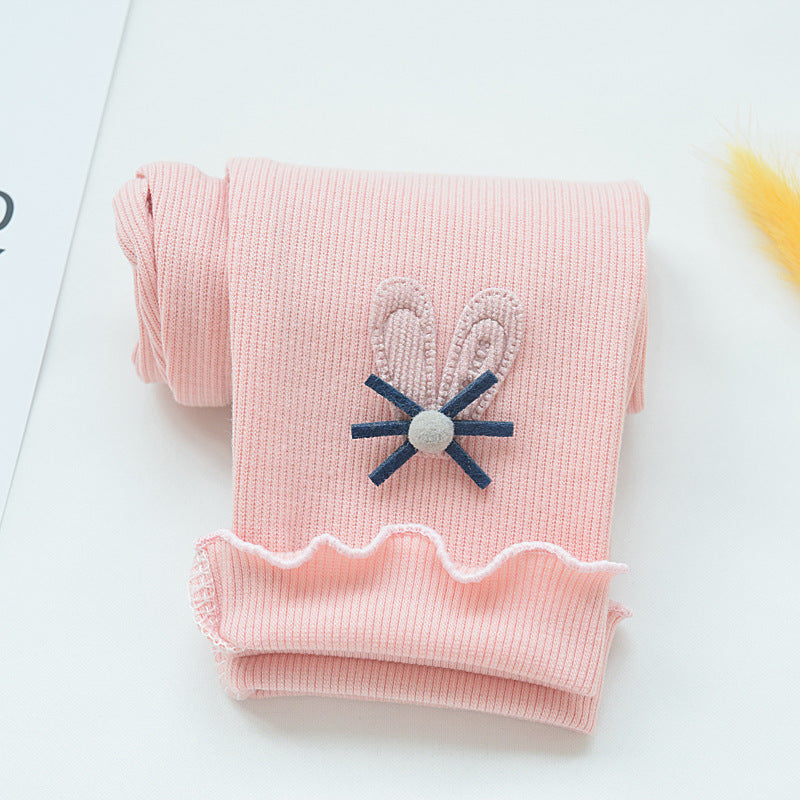 Children's Leggings 2026 Spring and Autumn New Korean Style Slim Fit Toddler Baby Nine-Point Pants Girls' Socks Wholesale